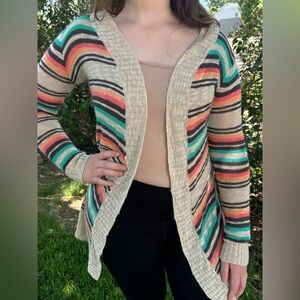 Say What? Cream and Black Cardigan Sweater